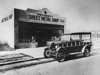 Original view of the University Sheet Metal Shop location