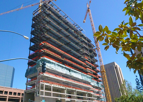 Construction phase of the U.S .Federal Courthouse in San Diego