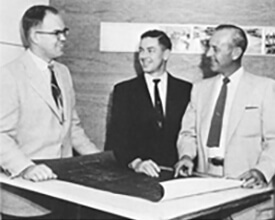 Dick Huntington, Lee Huntington and Lloyd Anderson back in 1954