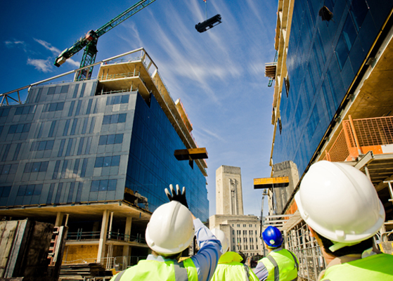 UMEC-CA's team members working on the mechanical install at UCSD's new engineering school